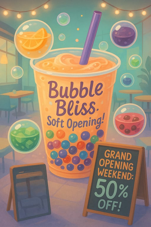 Sip into Happiness: Soft Opening of Bubble Bliss Cafe!