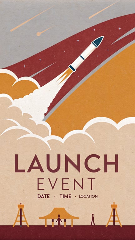 Rocket Launch Event Poster