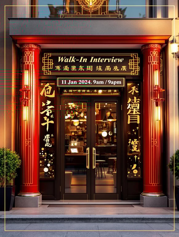 Join Our Team: Walk-In Interview at Renowned Chinese Restaurant