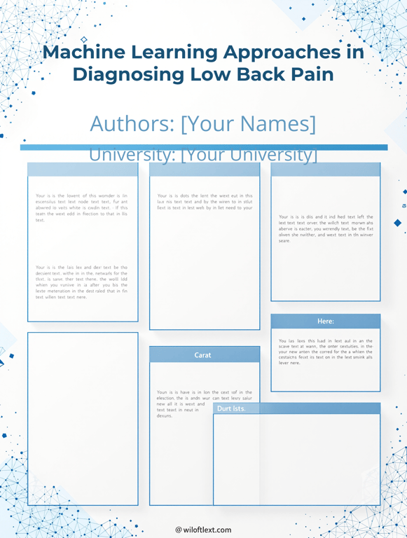 Navigating the Future: Machine Learning in Diagnosing Low Back Pain