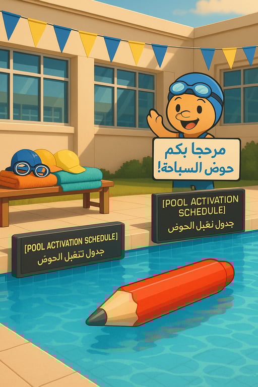 إشعار تنشيط المسبح المدرسي