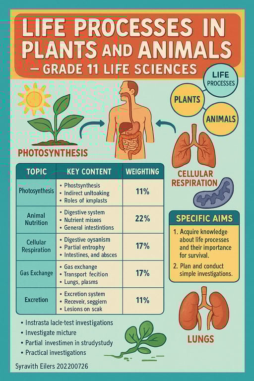 Unveiling Life: Energy, Nutrition, and Growth in Plants and Animals