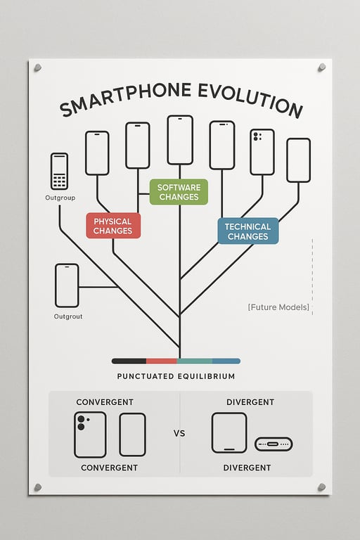 Smartphone Evolution: A Cladogram Journey Through Time