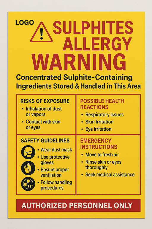 ⚠️ Stay Alert: Sulphite Allergy Hazard!