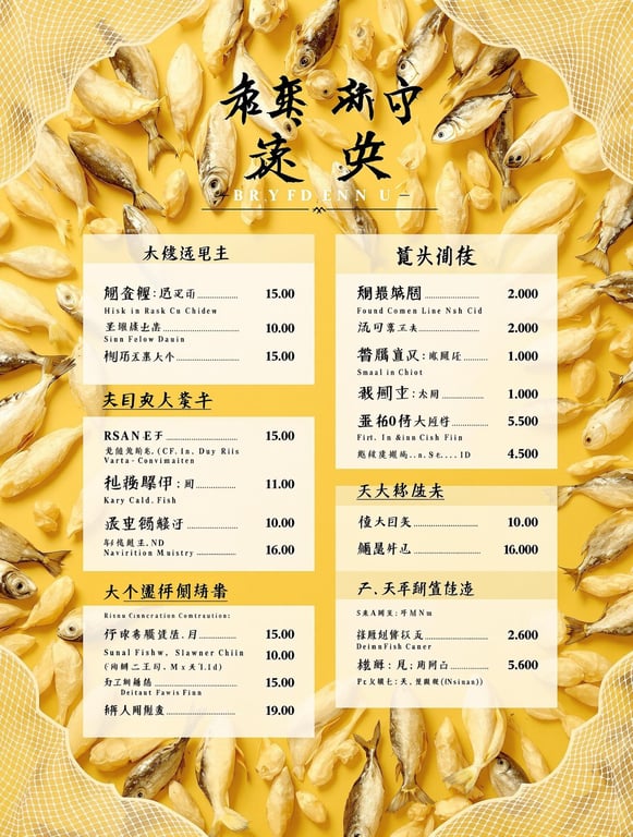 Golden Dry Fish Product Menu