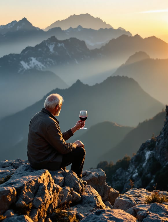 Elderly Enchantment in the Mountains