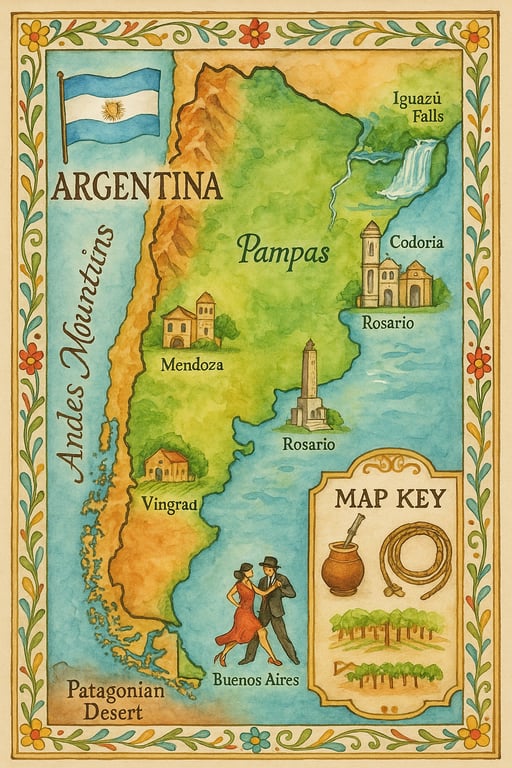 Adventure Through Argentina: A Creative Mapping Journey