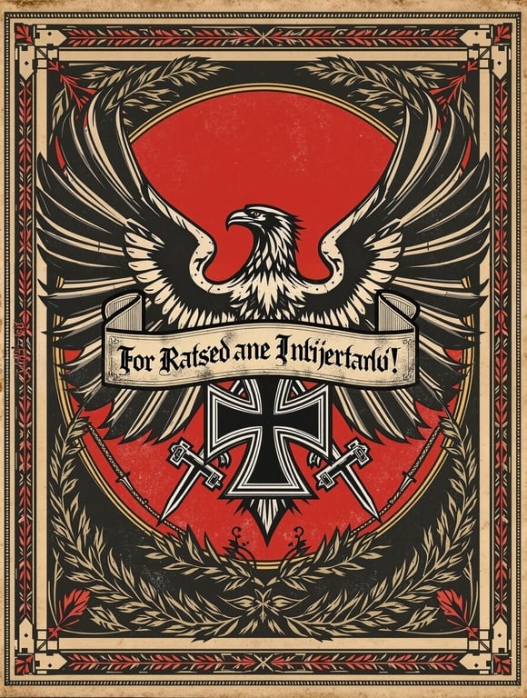 Majestic German Imperial Eagle Propaganda Poster