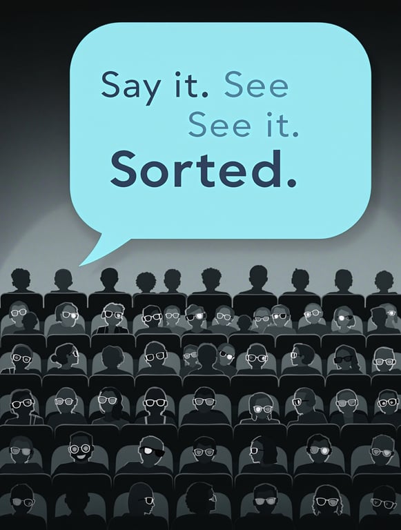 Say it. See it. Sorted - Cinema Promotional