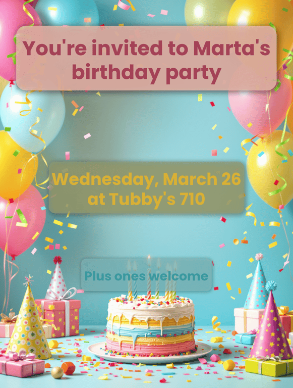 Marta's Spectacular Birthday Bash!