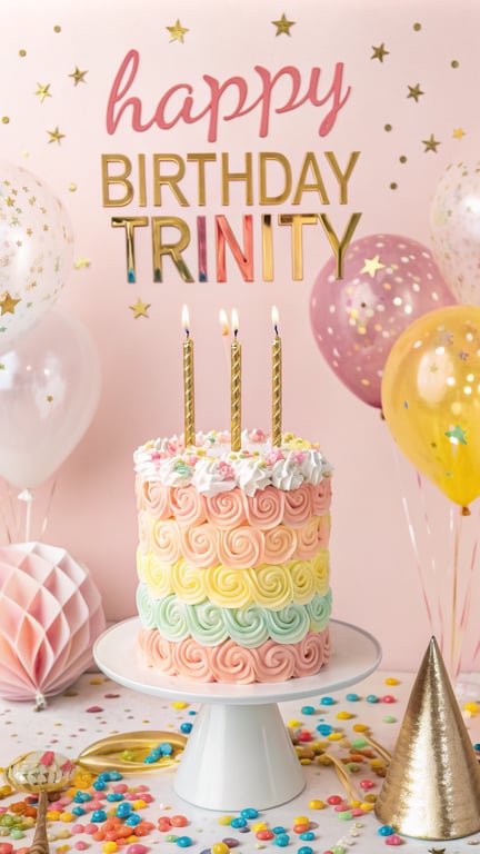 Vibrant Birthday Celebration Poster for Trinity