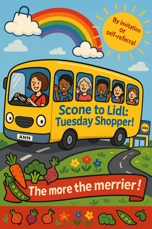 Ann's Laughing Bus Express: Scone to Lidl!