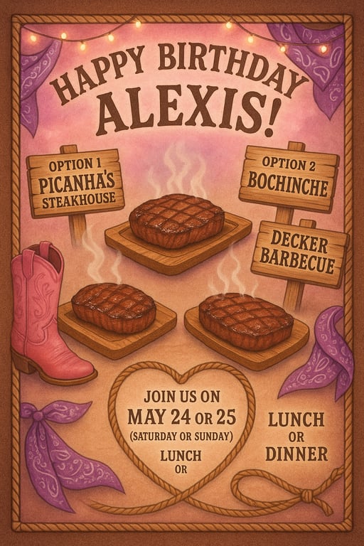 Steak & Celebration: Happy Birthday Alexis!