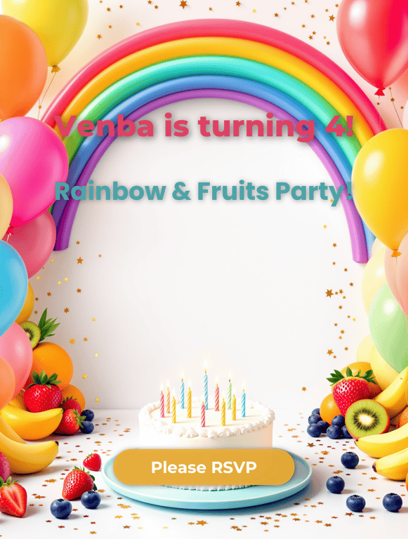 Venba's Rainbow Fruit Fiesta! 🎉🌈