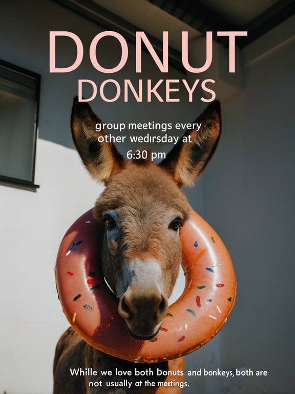 Donut Donkeys Group Meeting Poster
