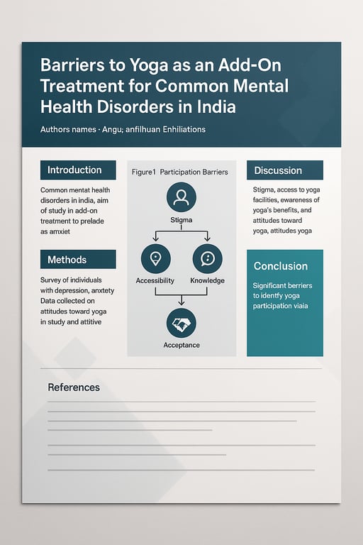 Barriers and Solutions: Tele-Yoga as a Treatment for Mental Health Disorders in India