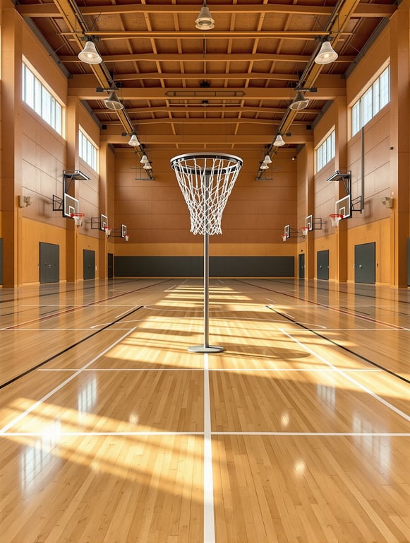 Modern Gymnasium with Disc Golf Basket