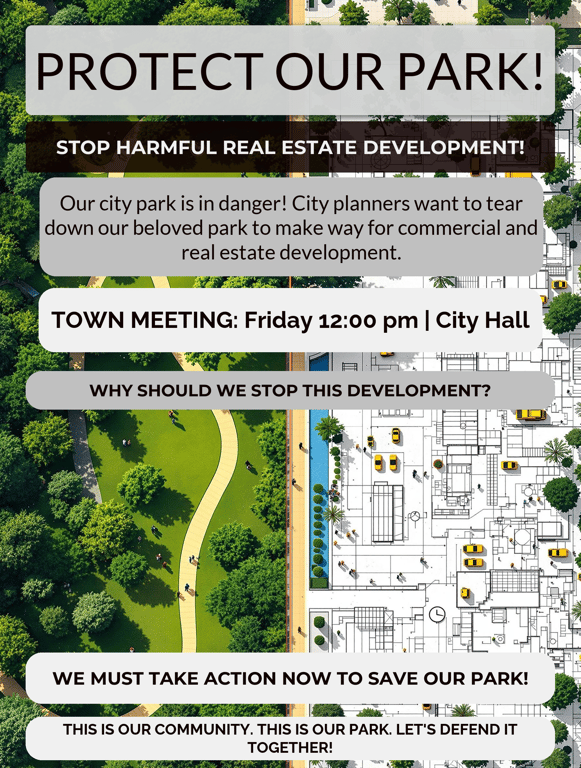 Save Our Park: Stand Against Development!