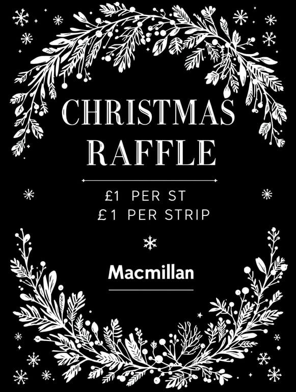 Sophisticated Black and White Christmas Raffle