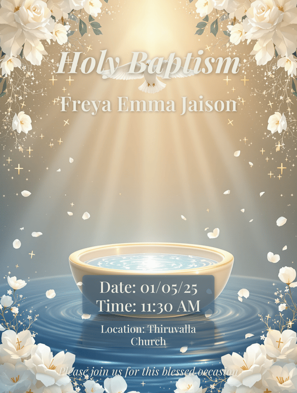 A Sacred Blessing: Join Us for a Joyful Baptism Celebration!