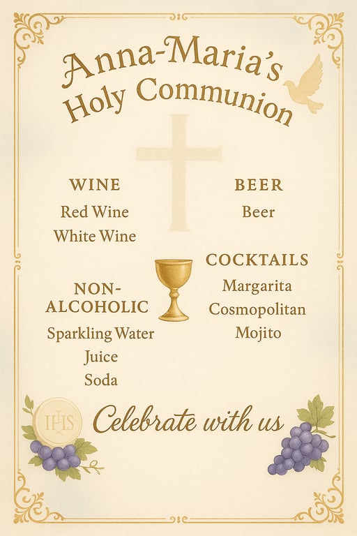 Cheers to Anna-Maria's Holy Communion!