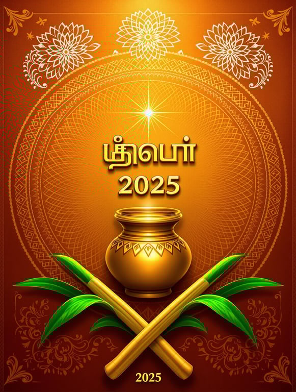 Vibrant Pongal Festival Poster for 2025
