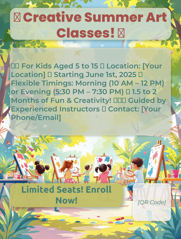 🎨 Unleash Your Child’s Creativity This Summer! 🌈