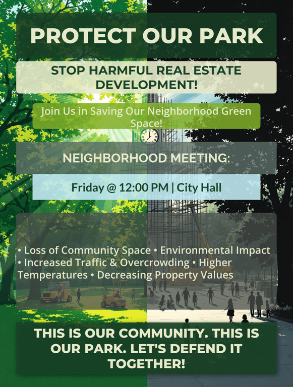 🌳 Save Our Haven: Defend Our Park! 🌳
