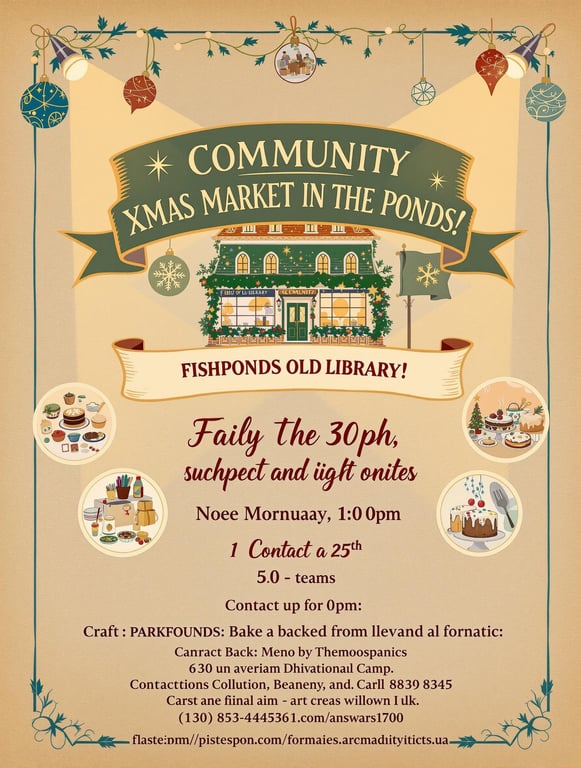 Community Xmas Market in The Ponds - Festive Celebration