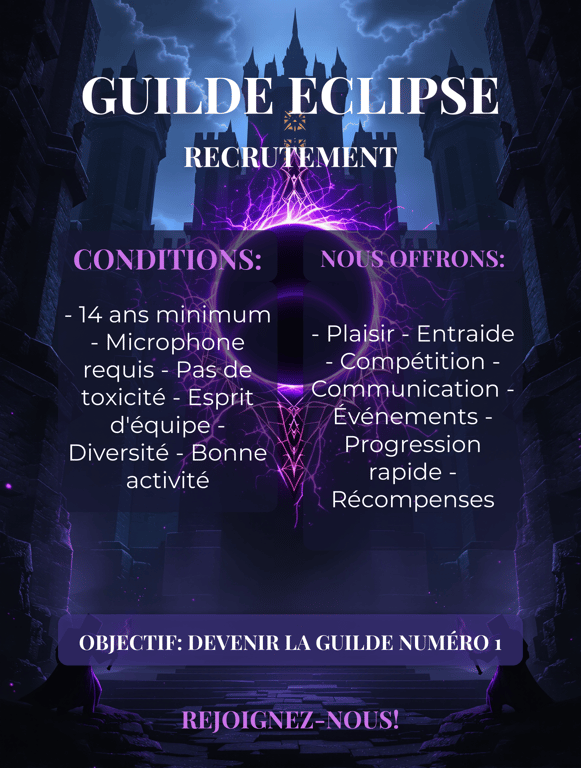 Rejoignez l'Éclipse : Devenez le Meilleur !