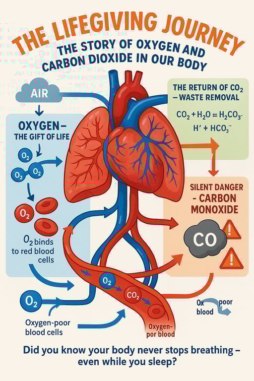 "Breath of Life: The Dynamic Dance of O₂ and CO₂"