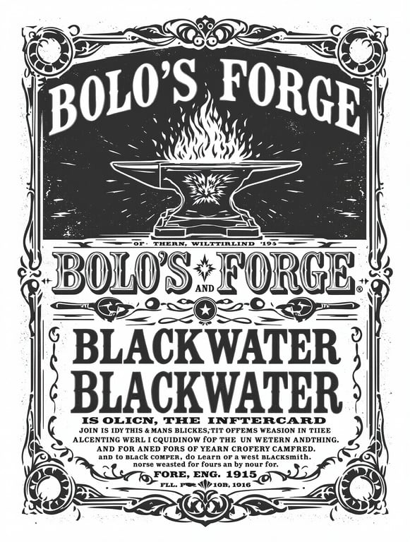 Bolo's Forge & Blackwater Blacksmith Advertisement