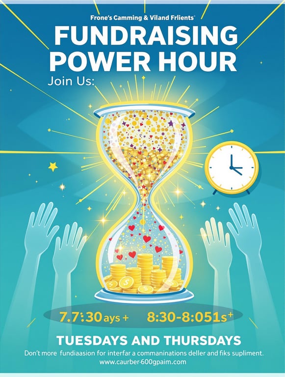 Fundraising Power Hour Event Poster