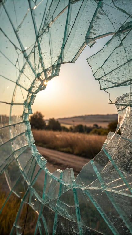 Shattered Elegance: A Rural Glasscape