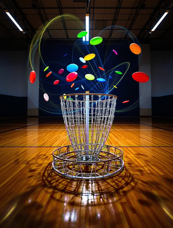 Dynamic Disc Golf Experience in a Gymnasium