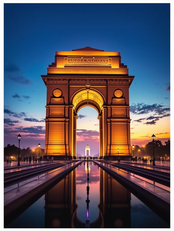 Majestic India Gate at Twilight