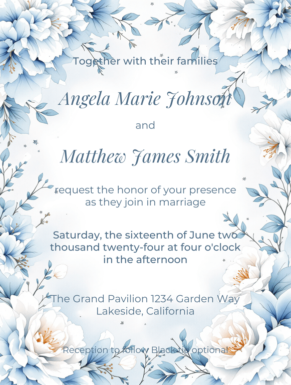 A Blue & White Affair: The Wedding of Angela & Matthew