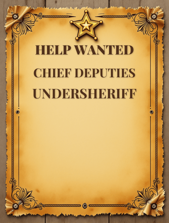 Wanted: Chief Deputies & Undersheriff!
