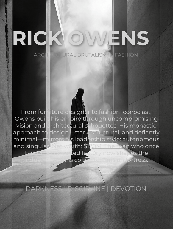 Rick Owens: The Architect of Avant-Garde Fashion