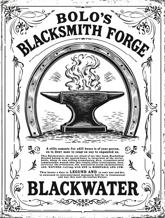 Bolo's Blacksmith Forge Advertisement