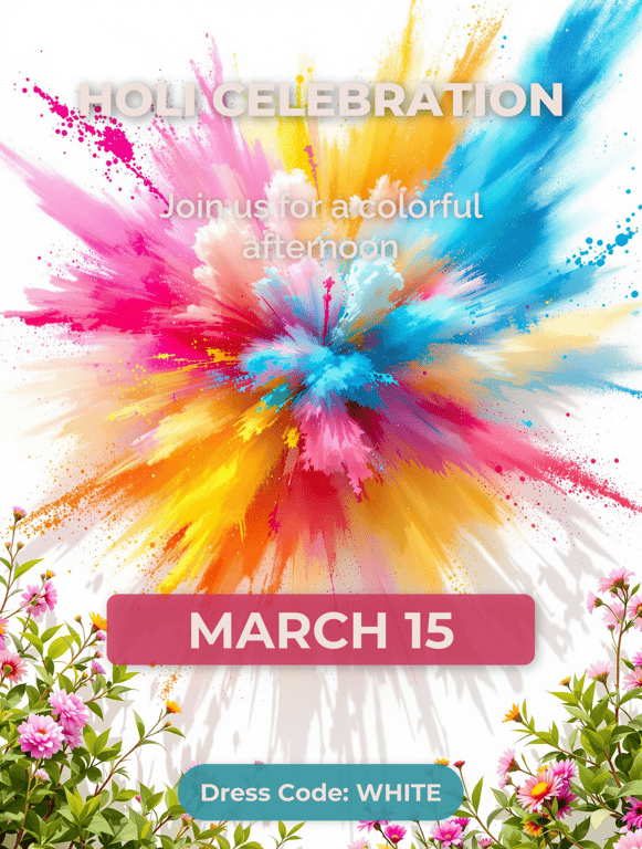 Holi in the Garden: A Splash of Colors!