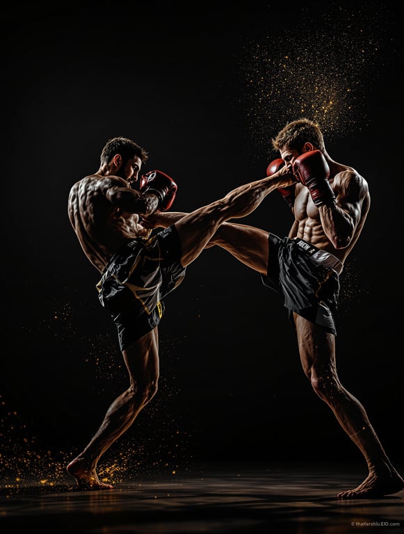 Thai Boxing: High Kick Action