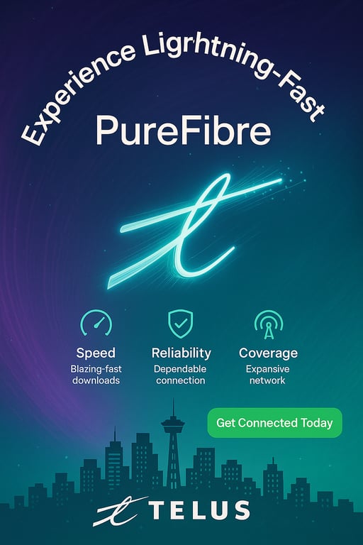 🚀 Connect to the Future with TELUS PureFibre! 🌐
