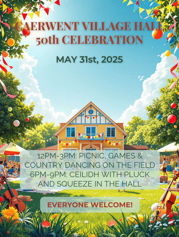 🎉 Celebrate 50 Years of Caerwent Village Hall! 🎉