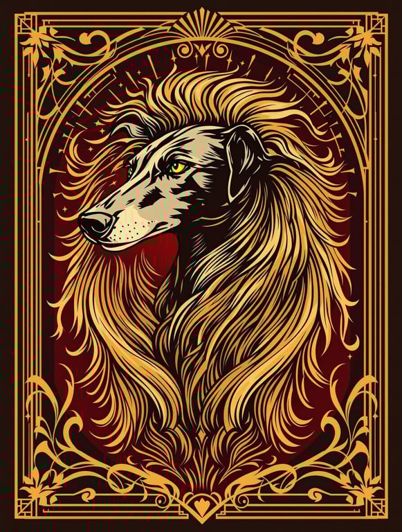Majestic Greyhound Vector Art