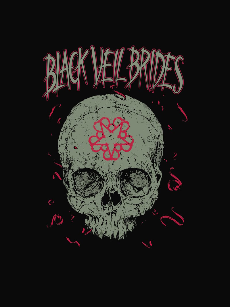 Black Veil Brides baskısının kendisi, ürün üzerinde değil