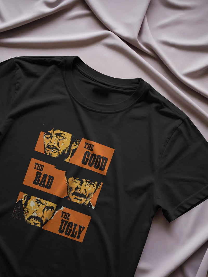 İyi Kötü Çirkin Siyah Unisex Tişört