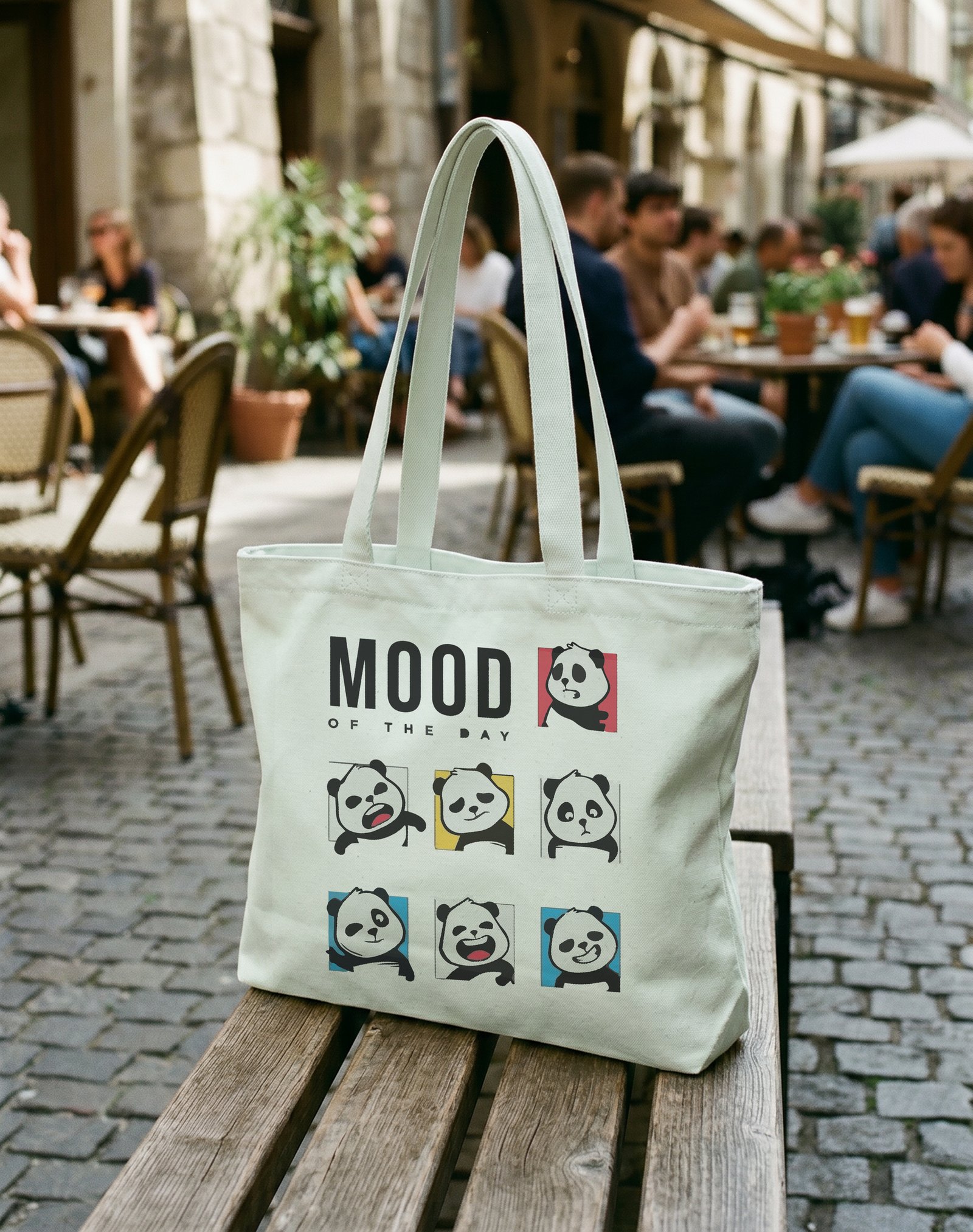 Mood Panda Fermuarlı Astarlı Körüklü Kanvas Çanta 35 x 40 cm