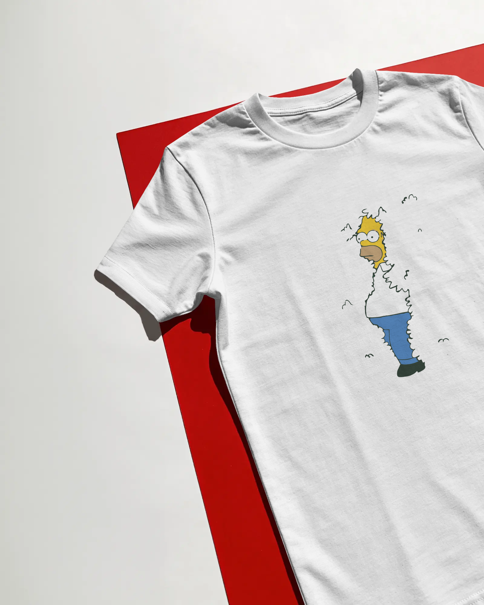 Homer Simpson Unisex Beyaz Tişört