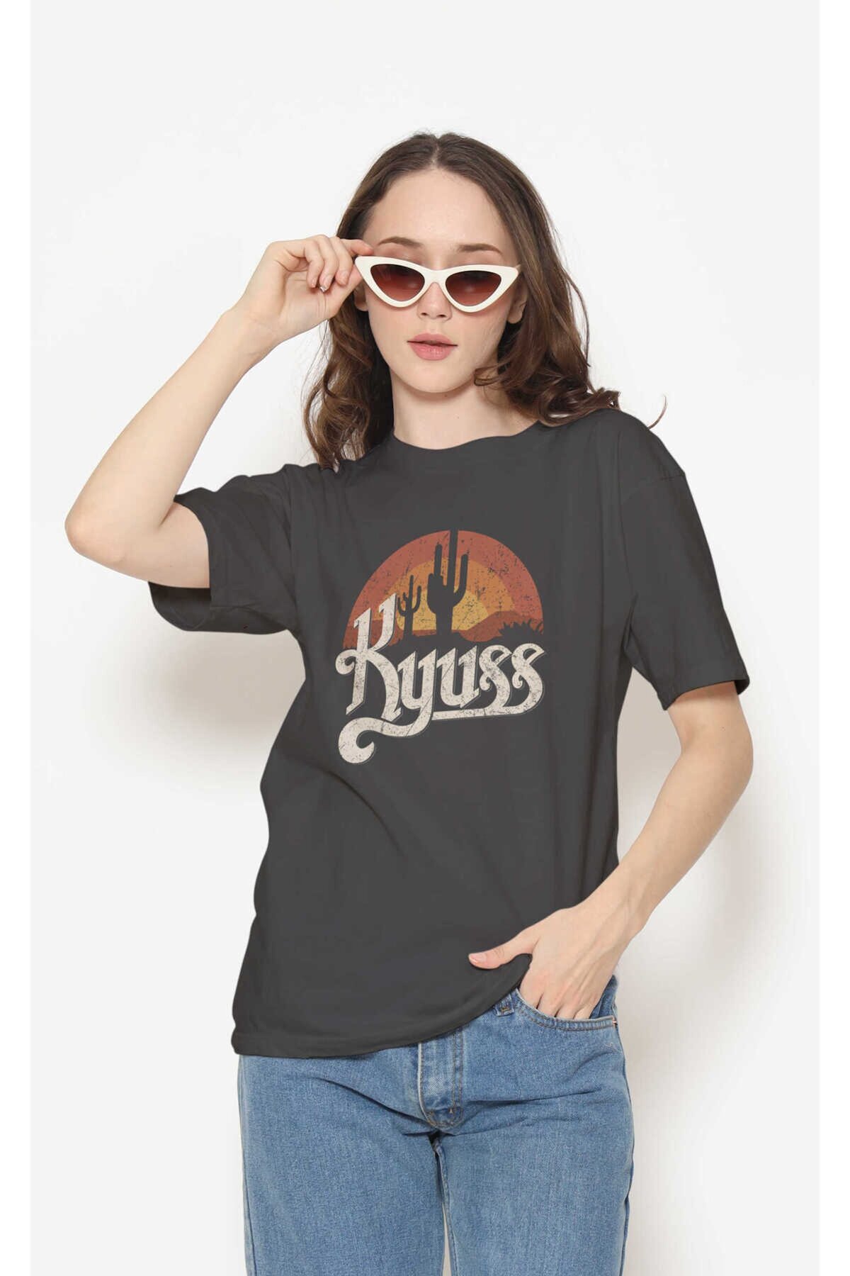 Kyuss Dijital Baskı Siyah Unisex Tişört